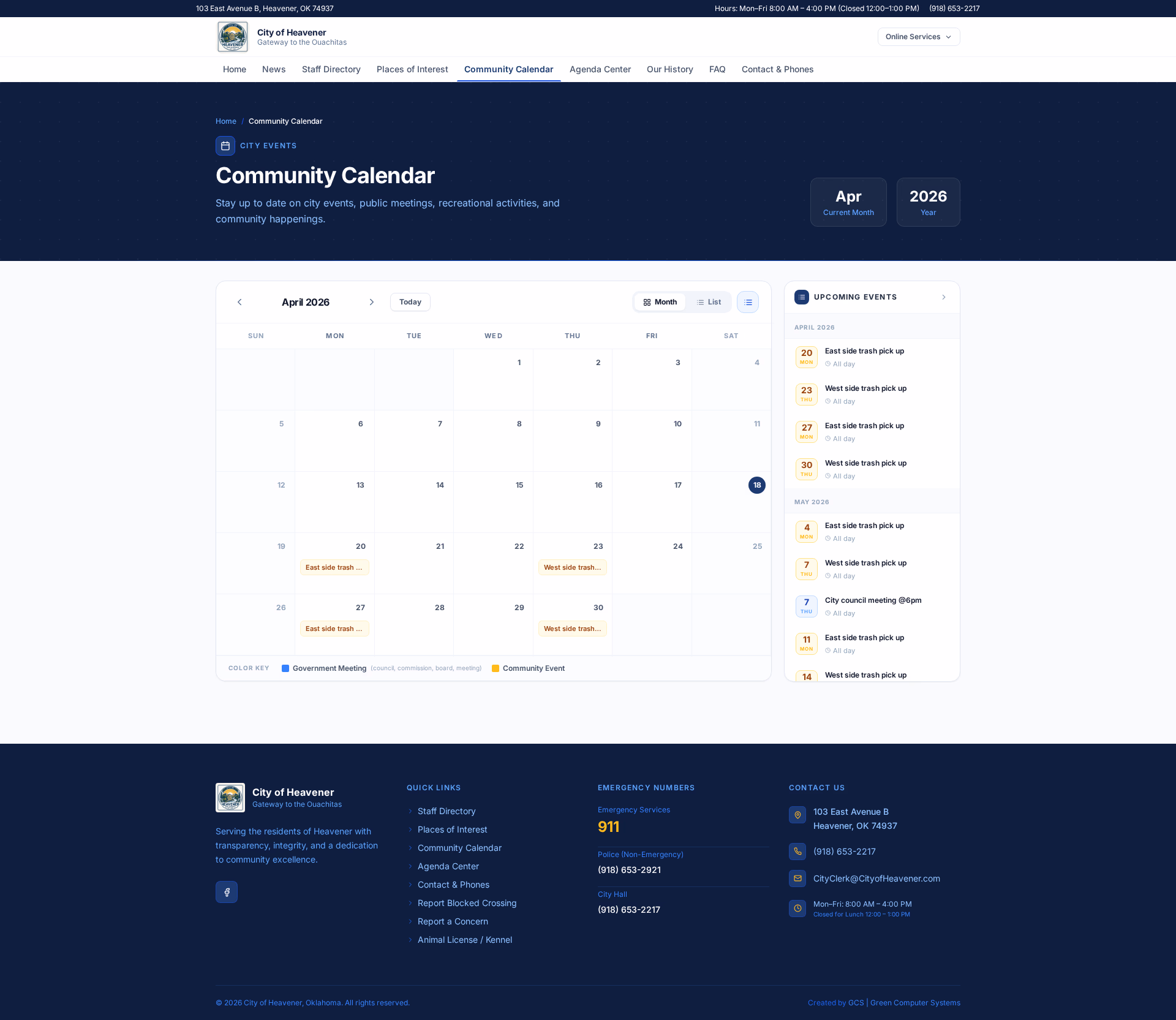 Community Calendar