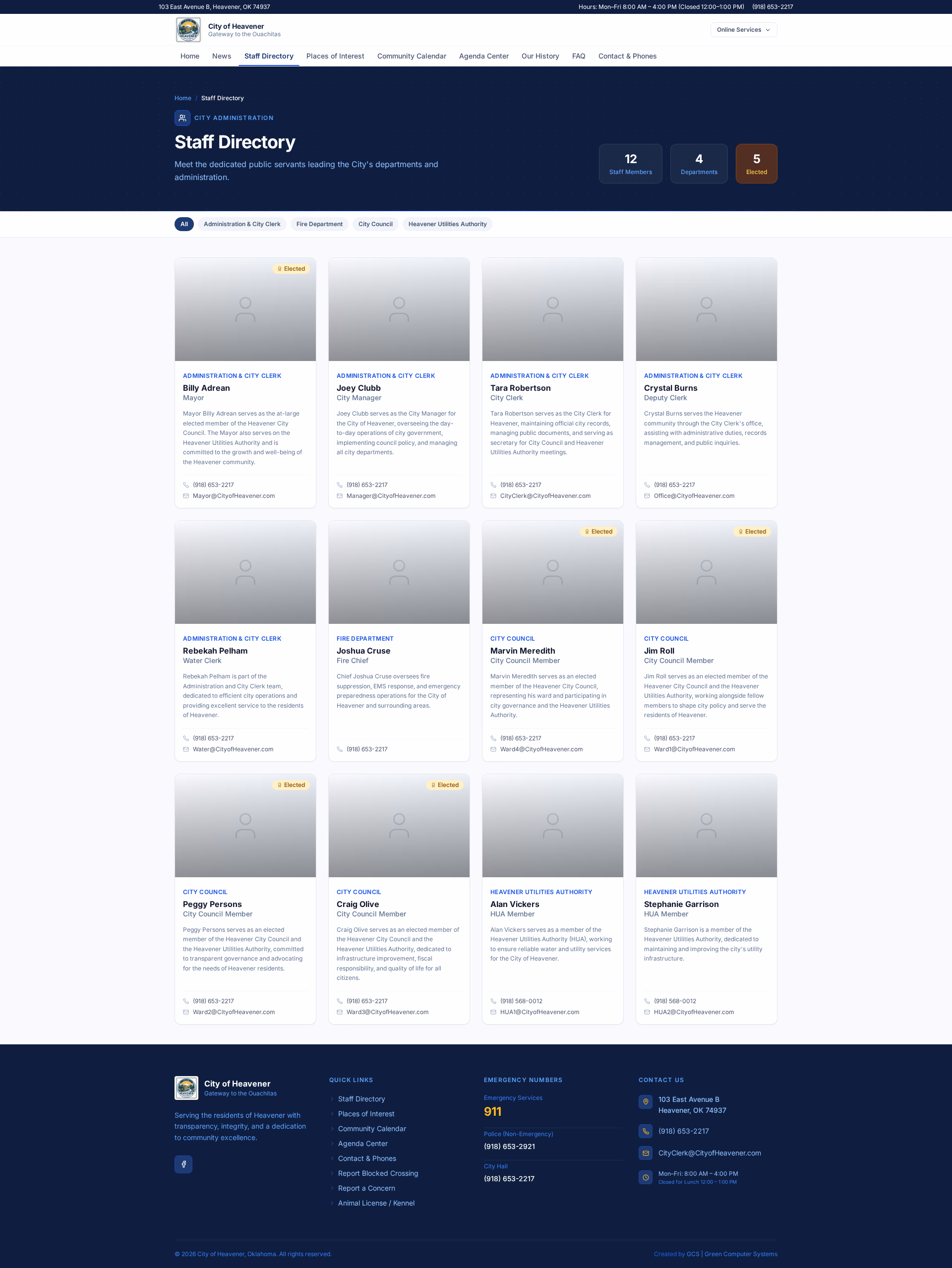 Staff Directory