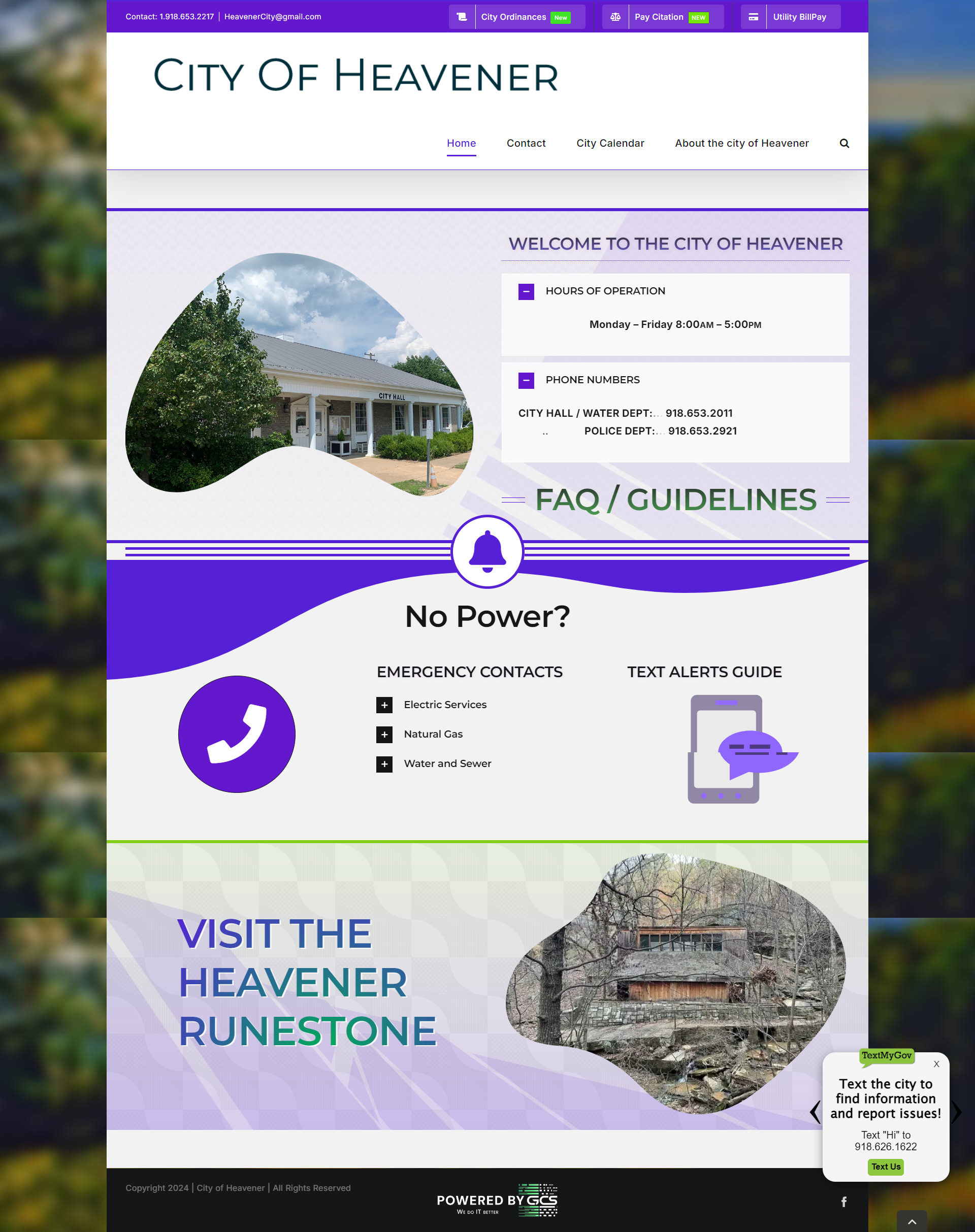 City of Heavener new Website